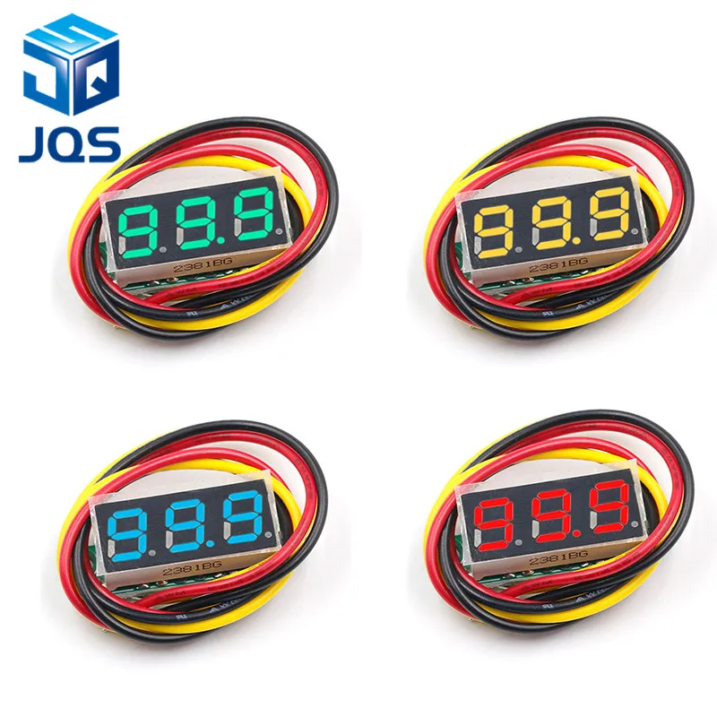 

DC 0V-100V 0.28 inch LED Digital Voltmeter Voltage Meter Volt Detector Monitor Tester Panel Car 12V 24V Red Green Blue Yellow