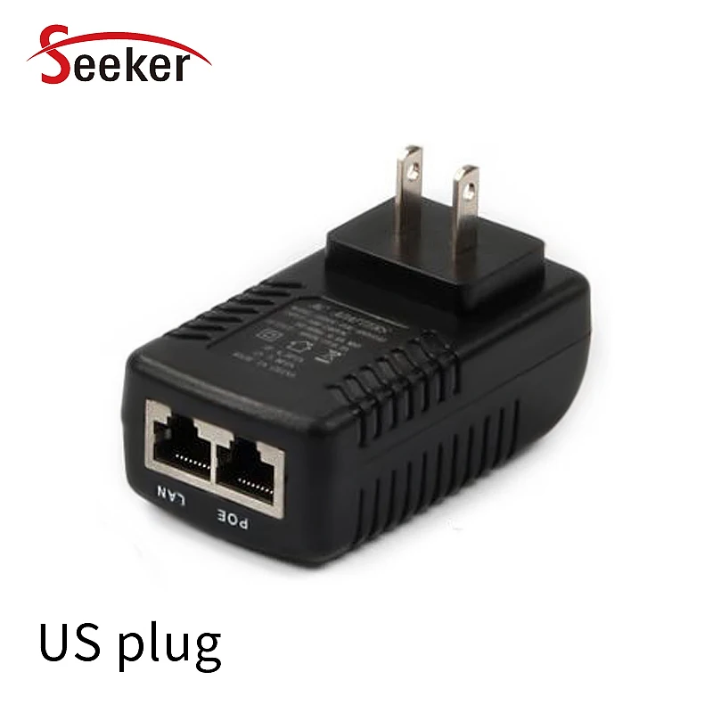 50 шт./лот DHL настенный штекер POE сетевые адаптеры 48V0. 5A POE инжекторы Переключатель ЕС/Великобритания/США/AU разъем для ip-камер