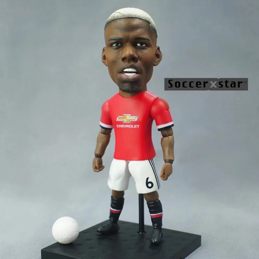 

1Pcs Football star Soccer Star Figures 6# POGBA MUFC 12cm&5in Height Action Dolls Figurine