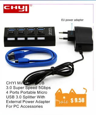 USB chyi Тип-C концентратор USB-C до 3 Порты и разъёмы USB2.0+ Rj45 коммутатора Ethernet 10/100 Мбит сетевой адаптер Micro USB C сплиттер для ПК, ноутбука, настольного компьютера