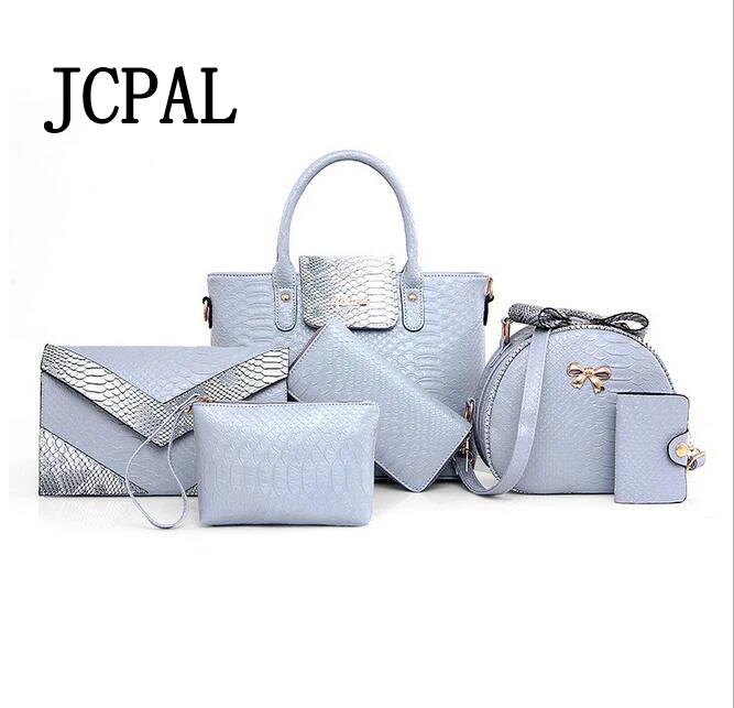 2017 Rushed Real Letter Women Bow 6 Pcs font b Set b font Of Female Bag
