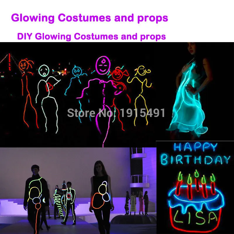 Хит продаж Оригинальные светильники dc-3v EL проволоки маска Главная партия Декор Мода Happy LED Neon холодный свет маска как День защиты детей