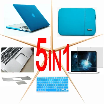 

5in1 Notebook Bag Hard case Sleeve Bag keyboard cover Screen protector For Macbook Pro Air Retina Touch Bar 11 12 13 15 inch