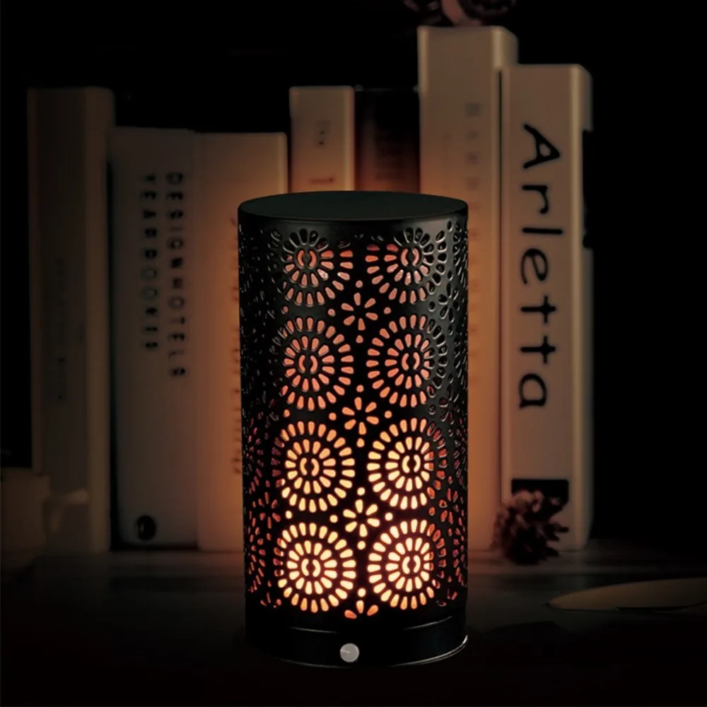 

Flame Effect Table Lamp USB Rechargeable LED Flickering Flame Light Bulbs with Magnetic Base Waterproof for Halloween Christmas