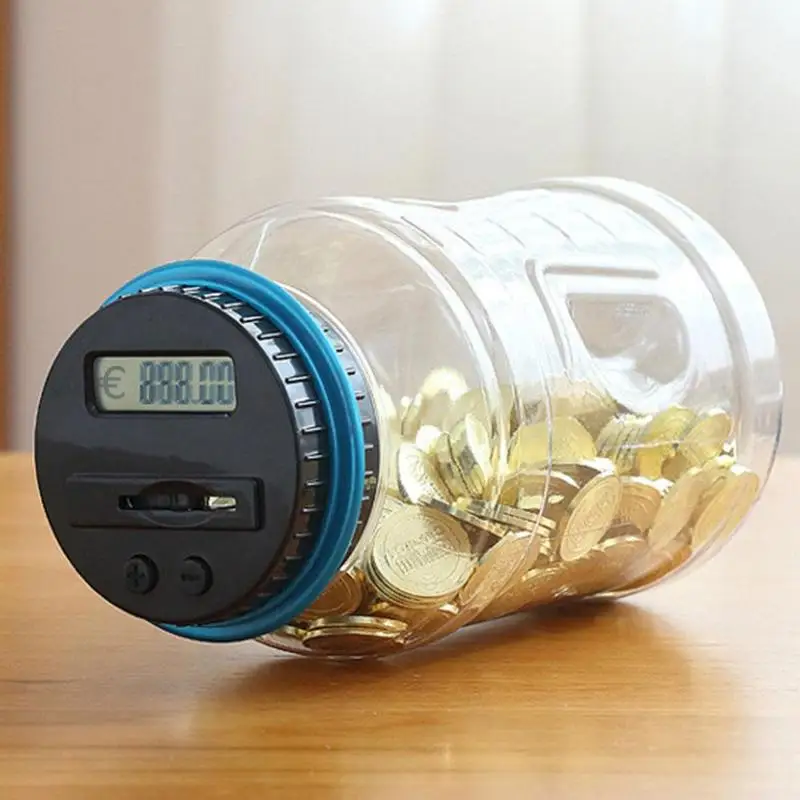 Электронный цифровой ЖК-дисплей экономия денег коробка счетчик монет хранения копилка