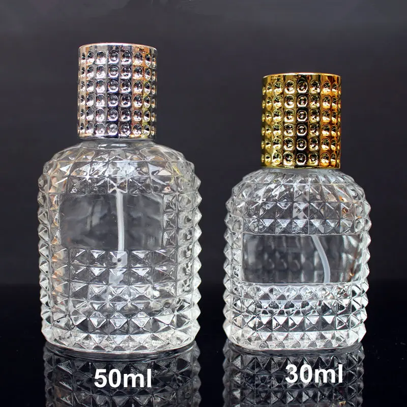 TOP QUALITY 30ml 50ml Glass Empty Perfume Bottles Spray Atomizer