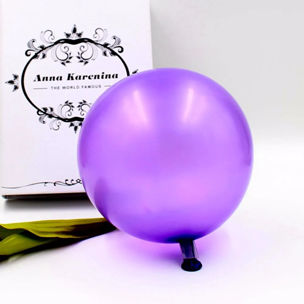 purple 50 шт./лот 10 дюймов Многоцветный латексные воздушные шары, надувные жемчужные шары Детские День рождения воздушные шары Свадебные украшения плавательной дорожки 6z - Цвет: purple