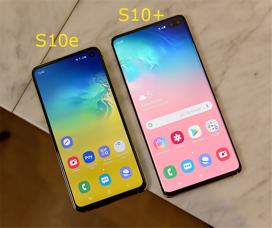 Samsung Galaxy S10e G9700 разблокированный LTE Android мобильный телефон Dual Sim Qualcomm Восьмиядерный 5," 16 МП* 12 МП 6 Гб ram NFC