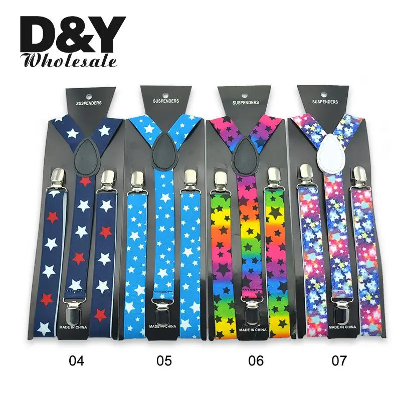Awesome Multi Color Music Notes Suspenders Adjustable Fashion Y-shape Suspenders 
