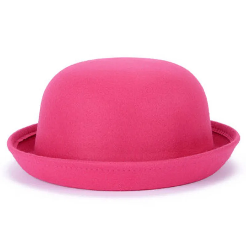 Винтаж леди модные женские туфли милые Фетр Боулер Дерби fedora hat модная шапка Имитация шерсти Hat