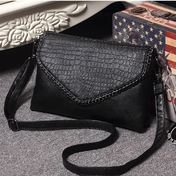 

2020 New Fashion Women Leather Handbag Ladies Envelope Evening Bags Girls Solid Cover Soft Leather Shoulder bags C15