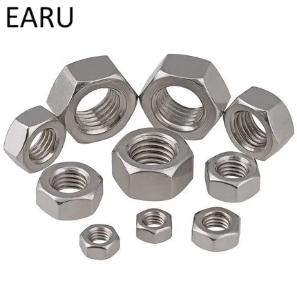 

DIN934 Standard 304 Stainless Steel Hexagon Hex Nuts Bolts Screw CapsM1 M2 M2.5 M3 M4 M5 M6 M8-M30