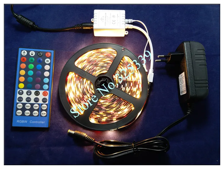 100 комплектов RGBW RGBWW SMD5050 5 м неводостойкая Светодиодная лента фонарик RGB W лента+ 40 кнопочный пульт дистанционного управления+ 3A адаптер питания