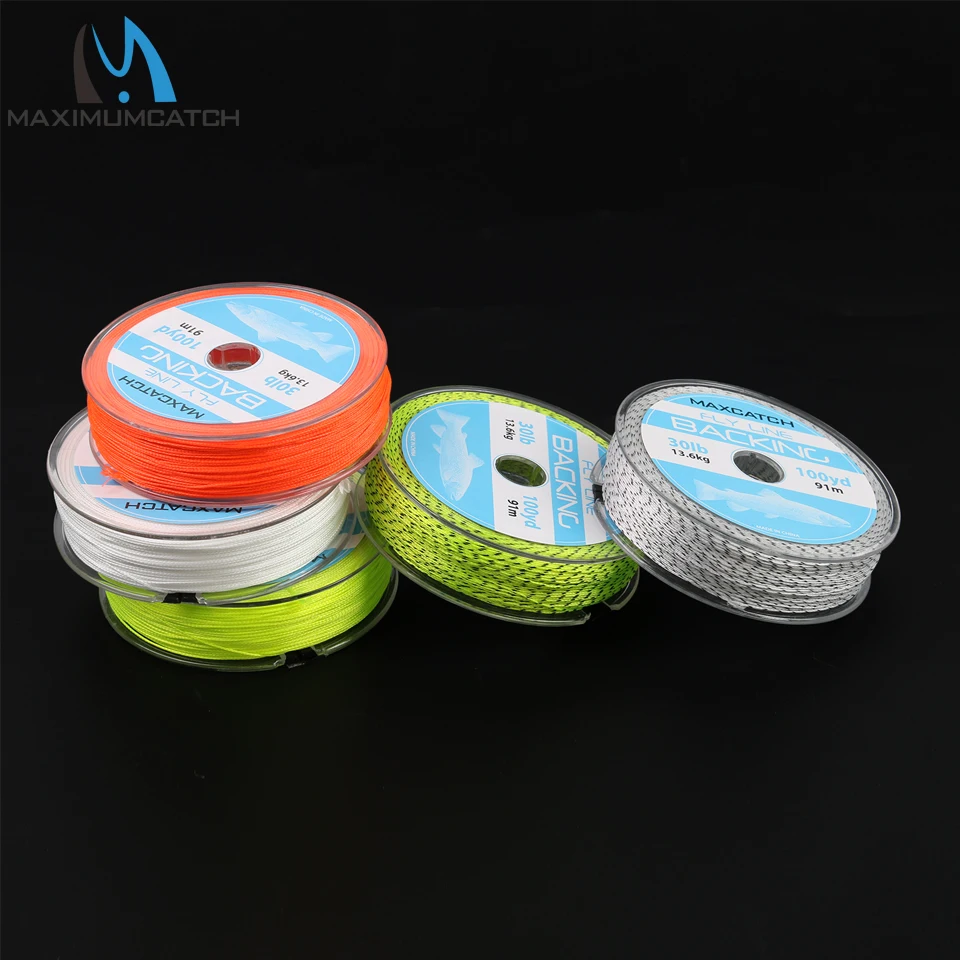 Maximumcatch Fly Line опорная линия 20LB 50/100/300 ярдов белый/оранжевый/желтый/плетеная летящая леска