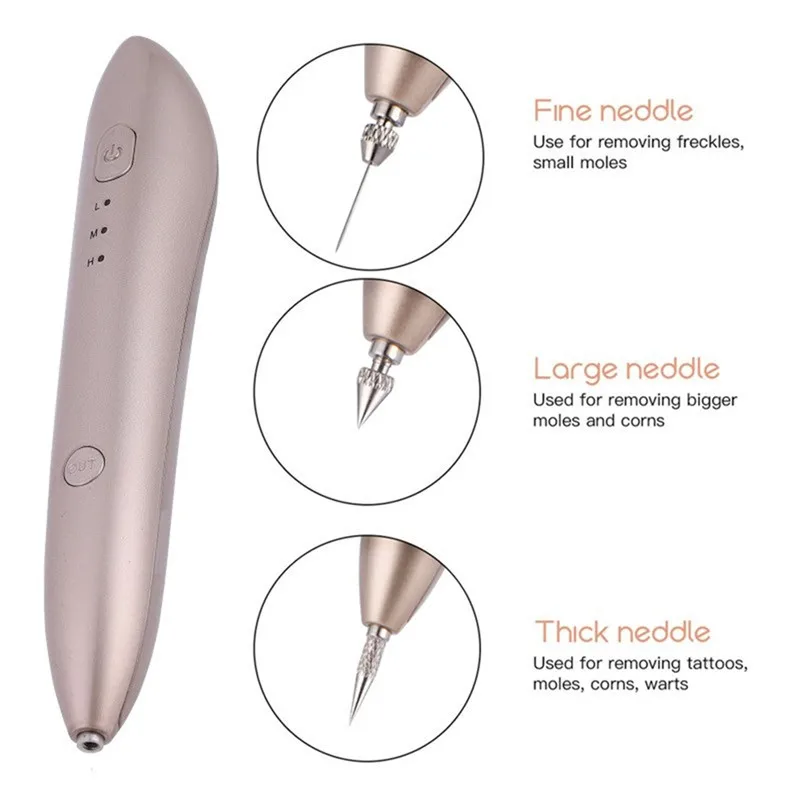 

Mini Tattoo Mole Removal Plasma Pen Laser Facial Freckle Dark Spot Remover Tool Wart Removal Machine With Needles Set & Kit New