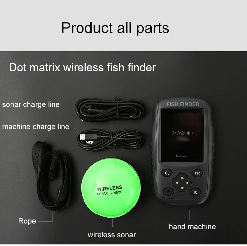 PDDHKK 2.6 cal Dot Matrix lokalizator ryb bezprzewodowy echosonda Fishing Lure 105 stopni kąt wykrywania z akumulator litowo-jonowy PDDHKK 2.6 cal Dot Matrix lokalizator ryb bezprzewodowy echosonda Fishing Lure 105 stopni kąt wykrywania z akumulator litowo-jonowy