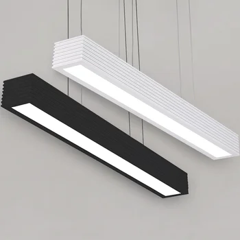 価格 現代のミニマリストのクリエイティブ Led オフィスダイニングホール黒と白のペンダントランプ