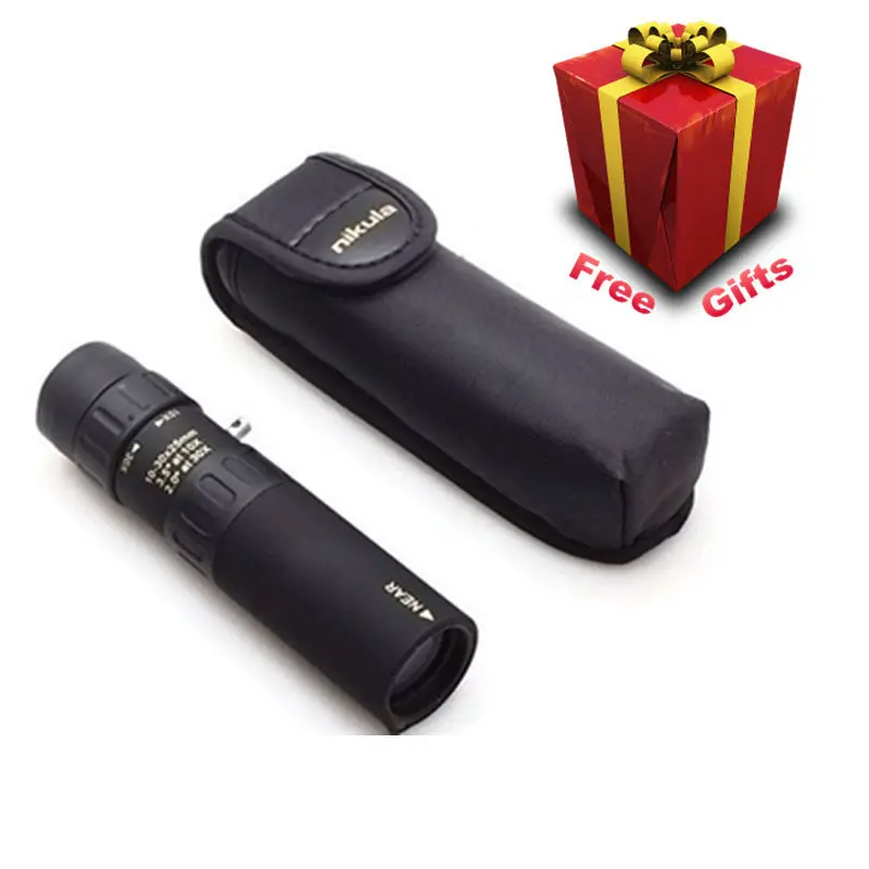Free Shipping Telescope 10-30 x 25 Flexible focus High Power Monocular 200-500M lens Gifts | Инструменты