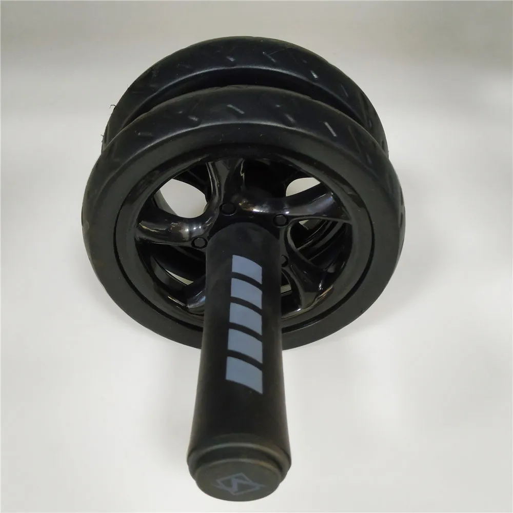 New Keep Fit Wheels No Noise Double Abdominal Wheel Ab Roller With Mat For Exercise Fitness Equipment Man Women GYM A
