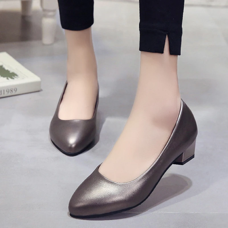 

Spring Autumn Woman Shoes Low Heels Dress Shoes Women Basice Pumps Black Boat Shoes Slip on Ladies Shoes zapatos mujer 61h84
