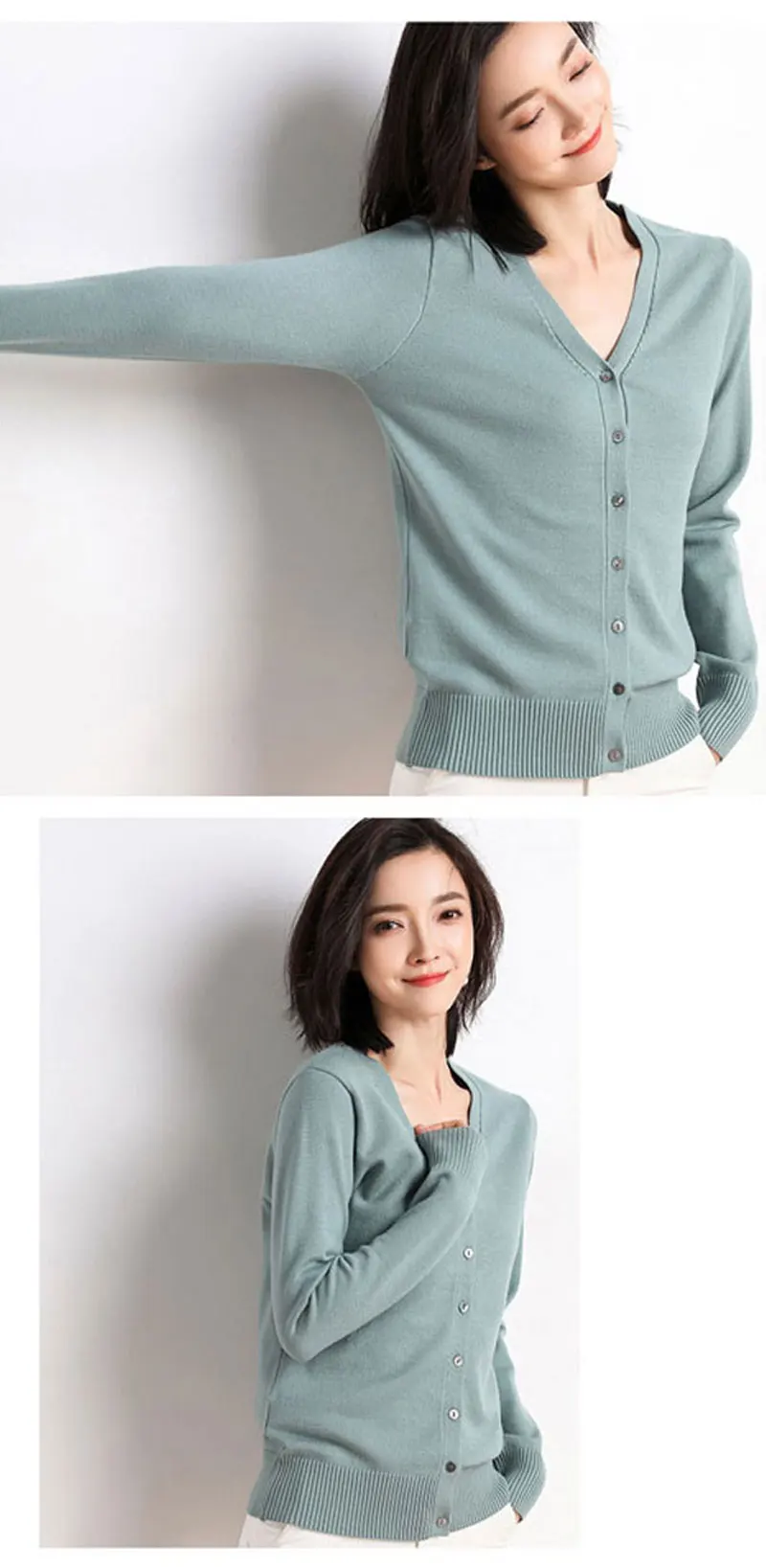 新款针织衫_2019新款女士针织衫开衫v领上衣时尚外套一件代发---阿里巴巴_22