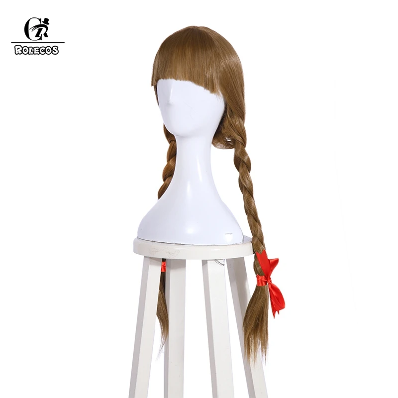  ROLECOS Doll Annabelle Cosplay Wigs Headwear Halloween Hair The Conjuring Cosplay Synthetic Hair 62