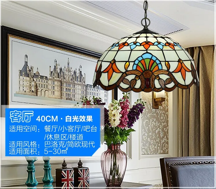 frete grátis estilo europeu lâmpada pendente estilo tiffany boêmia luminária pendente lâmpadas sala de jantar para decoração de casa luminária de iluminação interna