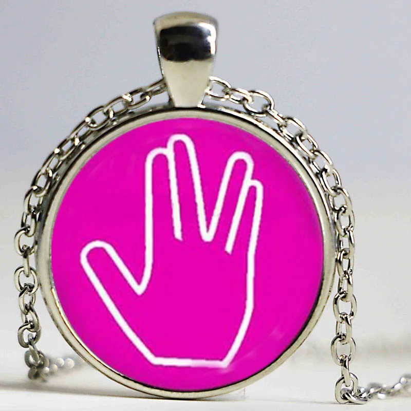 

Trek Inspired pendant live long and prosper necklace llap vulcan pendant
