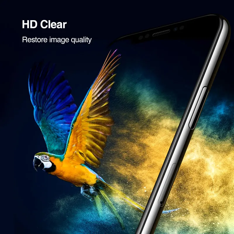 9D Full Cover Edge Tempered Glass On For iPhone 8 Plus 7 XR Protector Screen Glass For iPhone XS MAX 6 6s 7 Plus Protective Film (2)