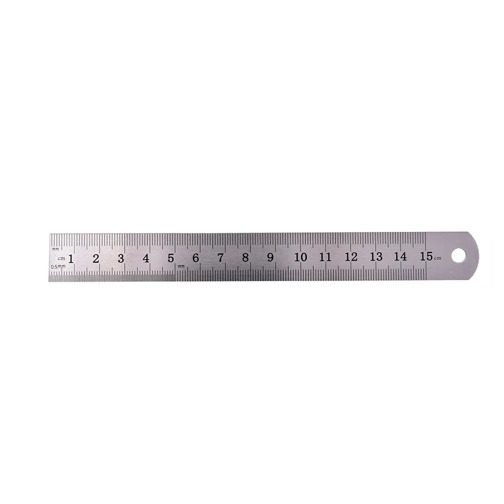 1 шт. Нержавеющая сталь метрики правило точность двухсторонней измерительный инструмент 15 см металлической линейки Лидер продаж