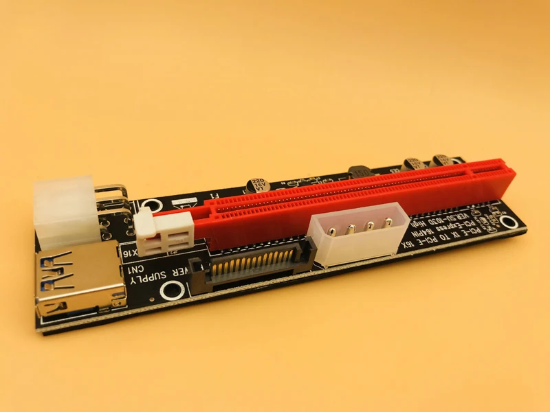 4pin 6pin SATA Power PCI Express 16X слот Riser карта USB 3 0 в 1 1x до 16x PCIE Райзер для майнинга биткоинов