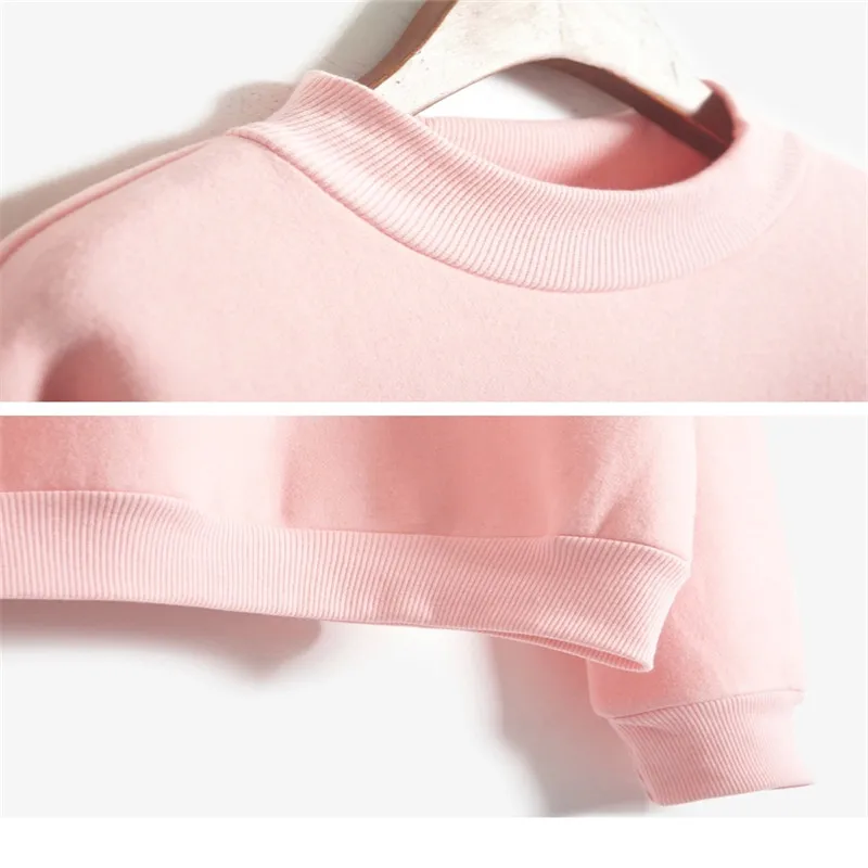 Got7 Hangul толстовка с круглым вырезом для женщин Kpop Стиль пуловер с длинными рукавами толстовки осень зима теплый флис женская одежда