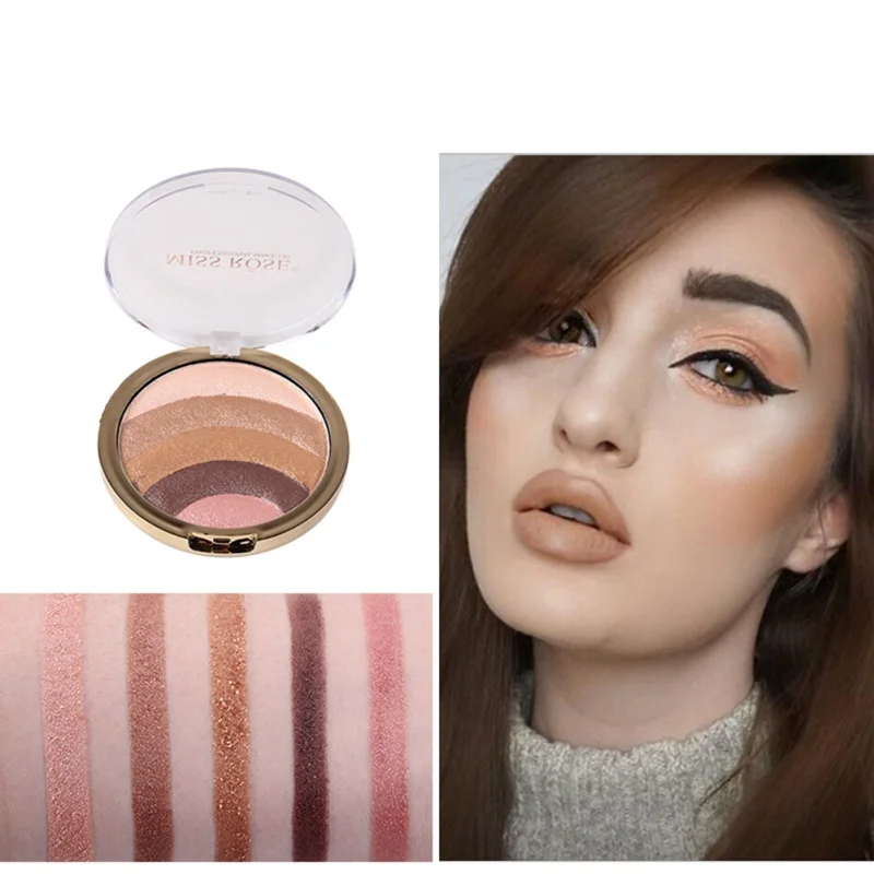 MISS ROSE Радужный хайлайтер бронзатор для лица Пудра Iluminador Glow Kit осветитель тени для век ремонт Румяна 10 цветов