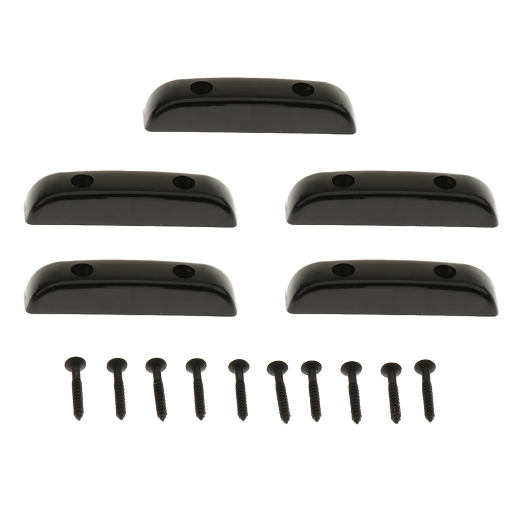 5 Pcs Of Set Plastic Bass Finger Rest Thumbrest Thumb Rest With Mounting Screws For Jazz Bass Guitar Bridge Parts