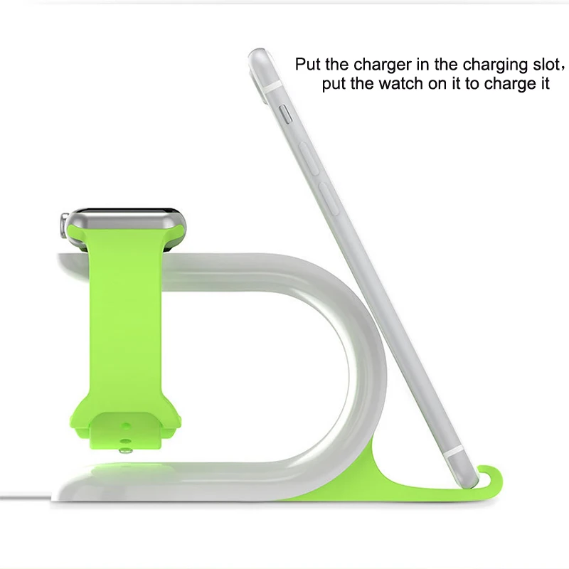 Fimilef Mobile Phone Holder for Apple Watch 2in1 Smart Watch Charging Holder Desktop Dock Station Band Bracket for iPhone Tablet (15)