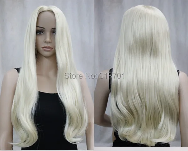 

Truly Exquisite Long Straight Blonde Synthetic Hair wig free shipping