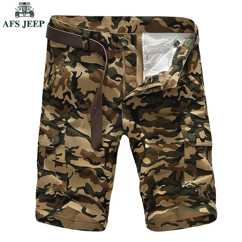 AFS JEEP 2017 New Loose Camouflage Mens Shorts Summer Cotton Shorts Men