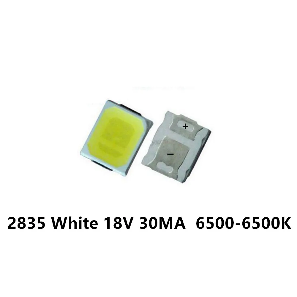 500 шт./лот Высокая яркость SMD LED 2835 1 Вт белый 18В 30мА 6500-6500 К | Лампы и освещение