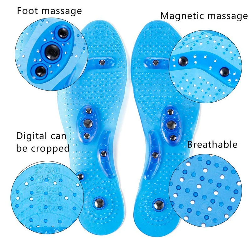 Magnetic Therapy Foot Acupoint Insoles Foot Massage Insole V9T0 