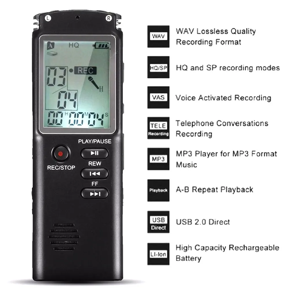 T60 16GB USB Pen Digital Voice Recorder Voice Activated Digital Audio Voice Recorder Mp3 player Dictaphone,Support TF-Card