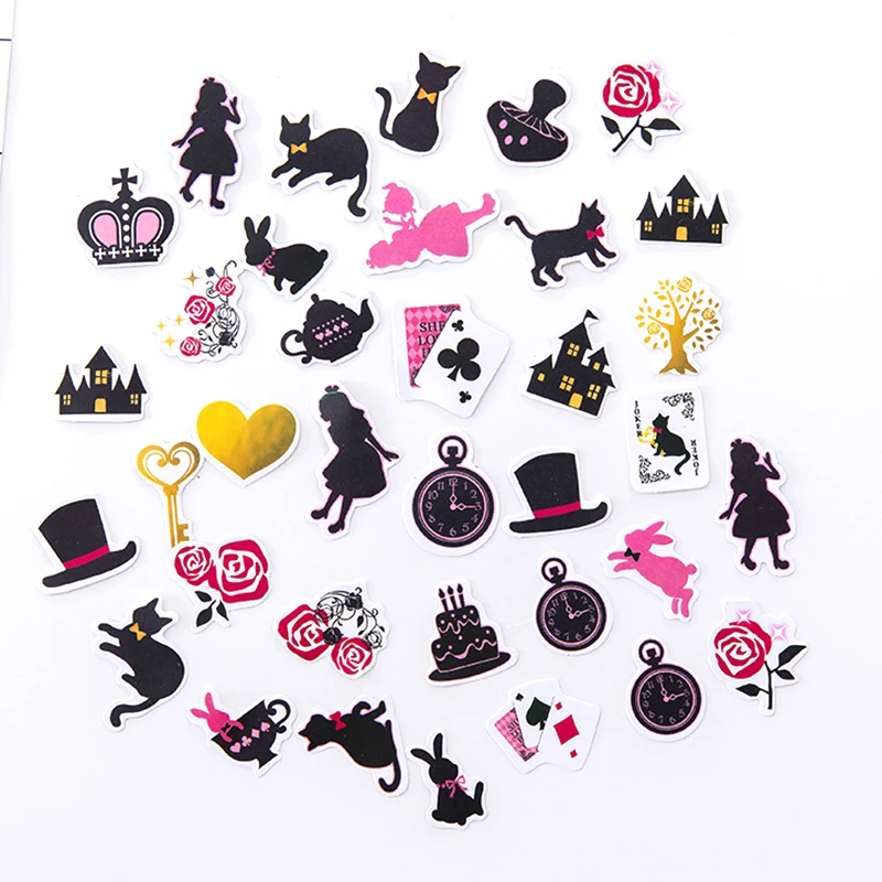 

Mini Girls Paper Sticker Cute cat panda Decoration DIY Ablum Diary Scrapbooking Label Stickers Stationery school supply