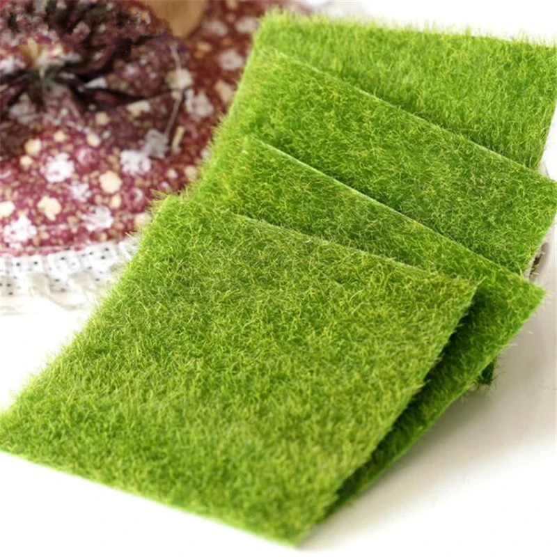 Alfombra de césped artificial tacto real plantas artificiales musgo de césped falso estera de hierba decoración de granja