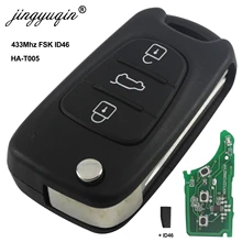 Jingyuqin 3 кнопки откидной складной 433 МГц ID46 удаленный авто ключ для Kia Rio 3 Picanto Ceed Cerato Sportage K2 K3 K5