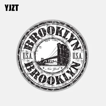

YJZT 10CM*10CM Funny Car Sticker Brooklyn USA Window Body Car Accessories Decal 6-3017