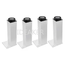 Мм 1 шт. 250 мм Регулируемый алюминиевый сплав круговая мебель ножки Серебряный шкаф диван ноги