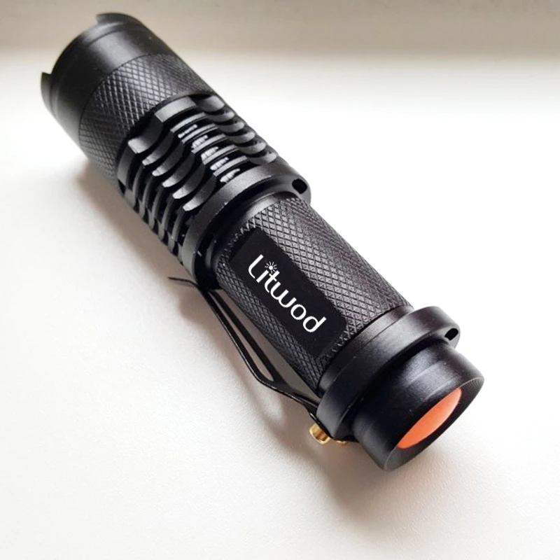Koop Mini led Zaklamp Fakkel Lamp 2000 Lumen CREE Q5 LED Zaklamp AA 14500 Verstelbare Zoom Focus Penlight Waterdicht Voor outdoor
