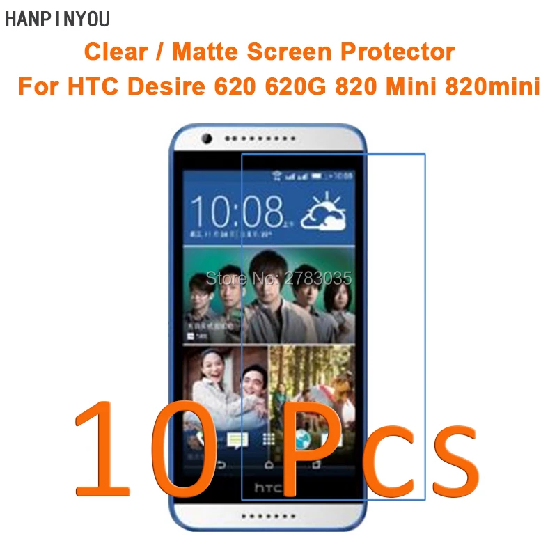 10 шт. для HTC Desire 620 820 Mini mini 5 0 HD Прозрачная/Антибликовая матовая защитная пленка