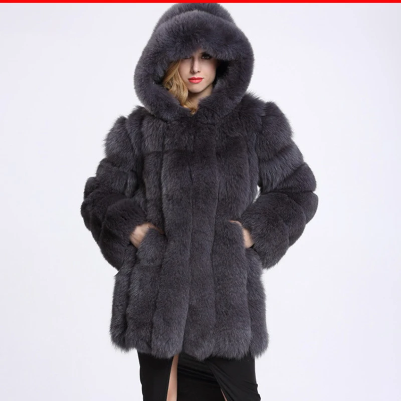 Wmwmnu long Sleeve Winter Women High Imitation Faux Fur Coat Jacket Fur Coat Women Clothes thick warm Fox Fur Coat plus Size 4XL