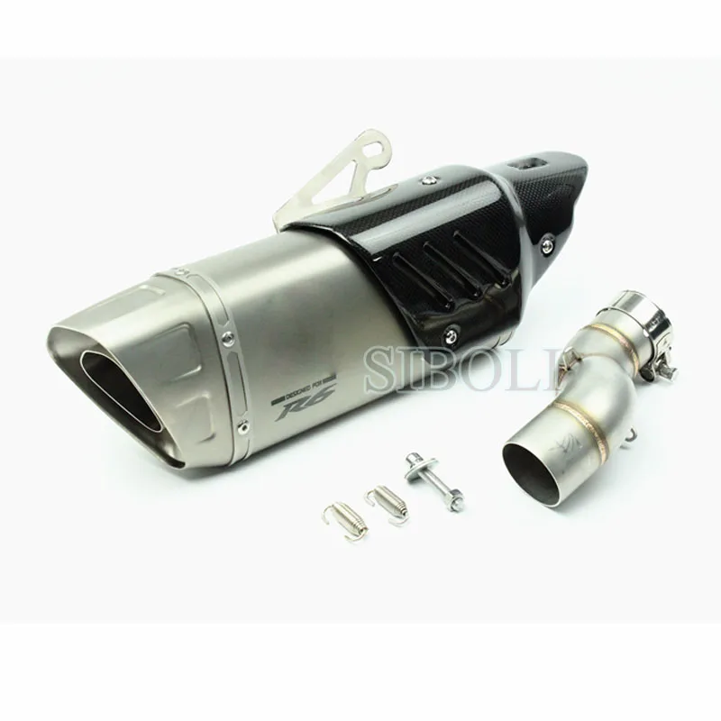 R6 слипоны мотоцикл выхлопной полный системы для Yamaha R6 2007 08 09, 10, 11, 12, 13, 14, 15, 16, 17, лет для акроповый глушитель
