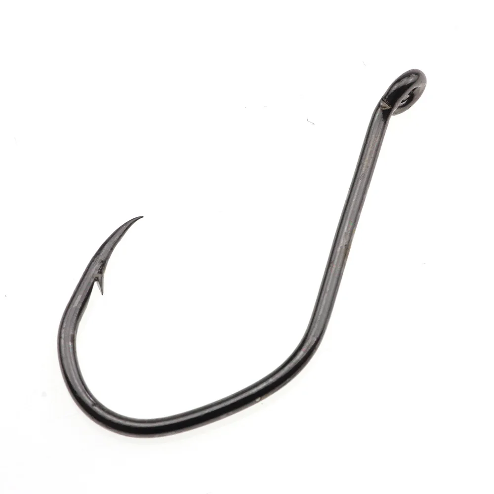 Rompin 50pcs High Carbon Steel Catfish hook Barbed AJI Fishing Hooks Maggot Carp Hooks with Eye Tippet weissfisch sharp